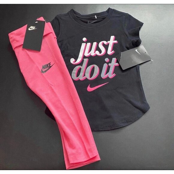 Nike Other - NWT Nike Sparkly Leggings & Glitter Tee Set Girls Size 2T